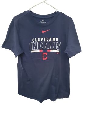 Nike Navy Cleveland Indians Red Accent Tee